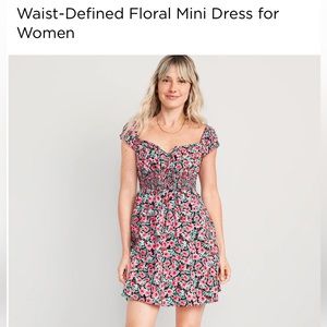 Old Navy old defined floral mini dress